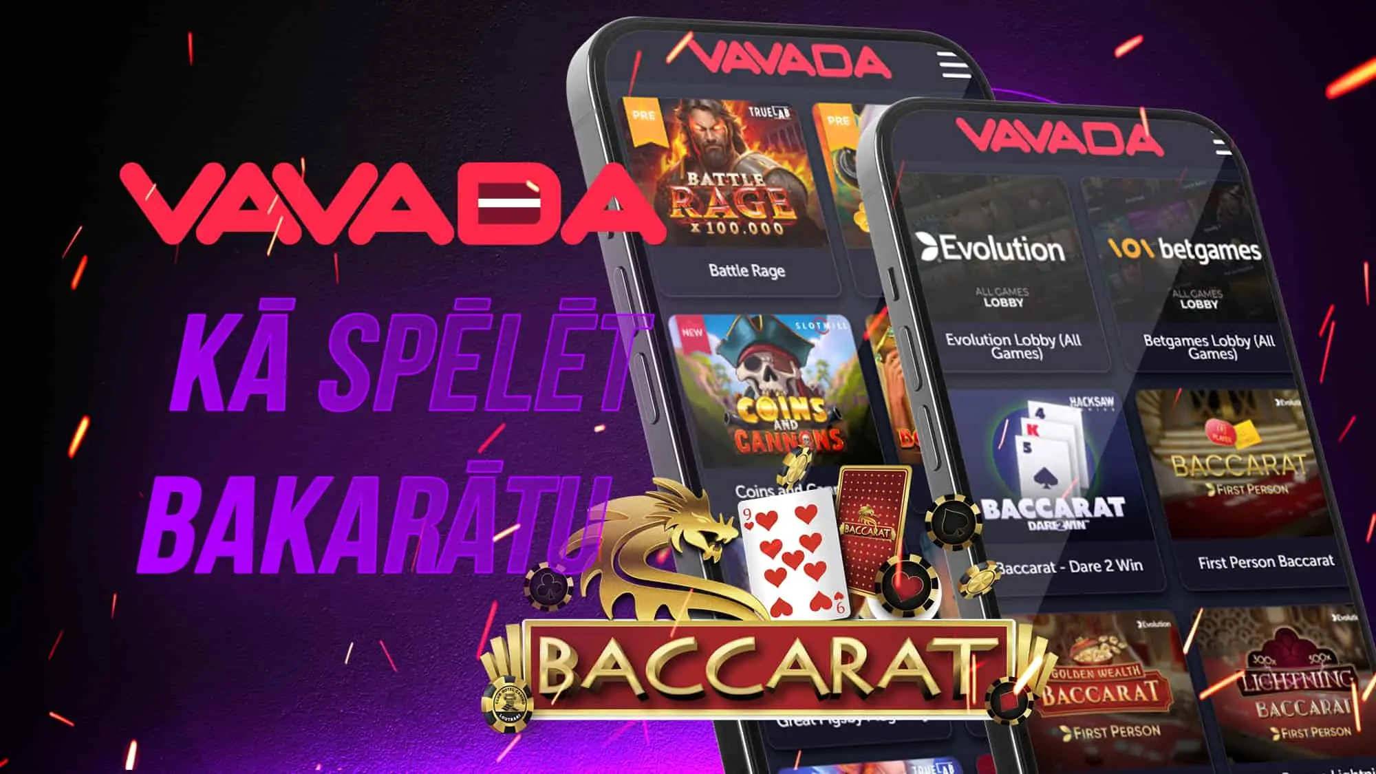 Sāciet spēlēt Baccarat kazino Vavada tieši tagad