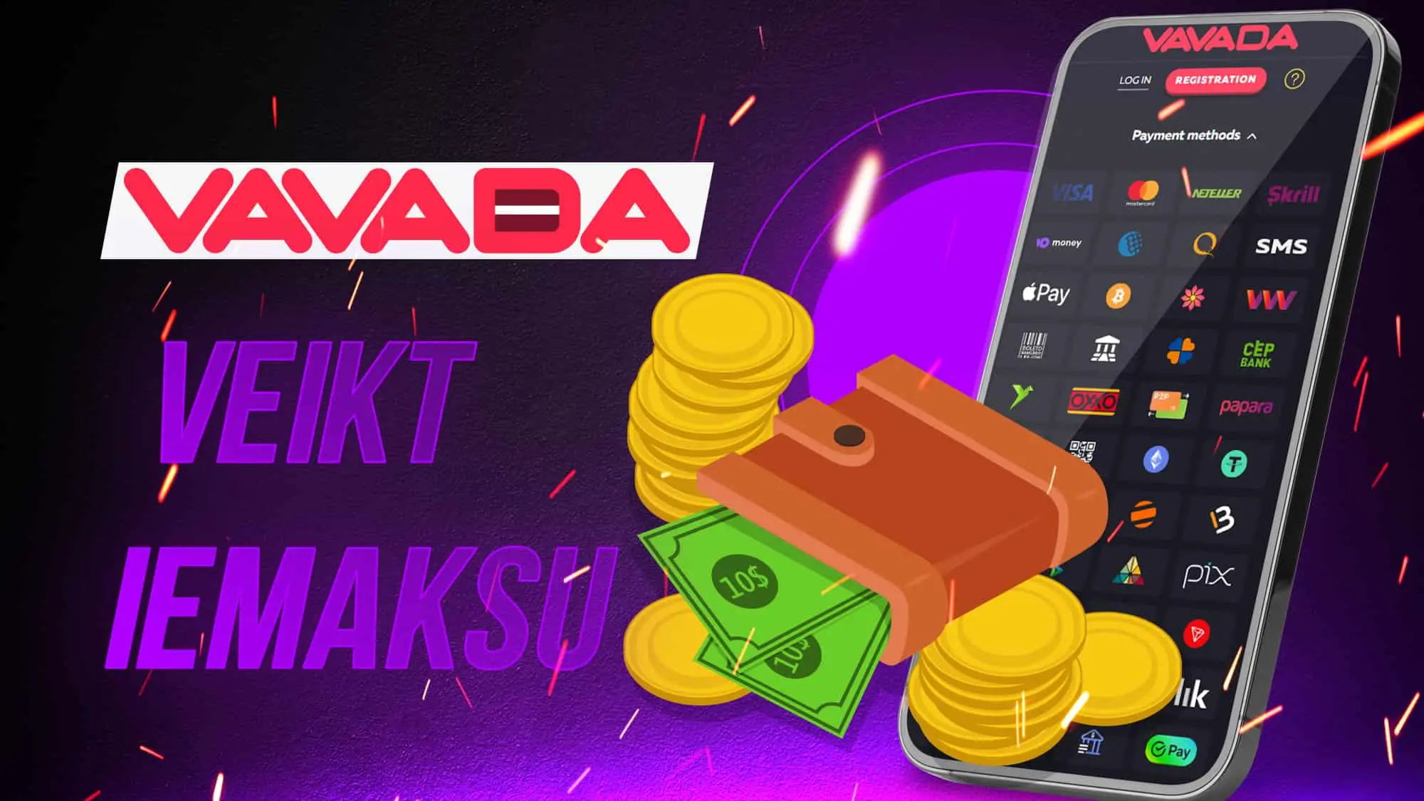 Dažādas depozīta metodes Vavada vietnē